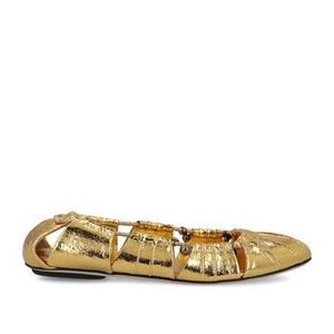 Chloé Chloé Luna Cut-Out Metallic Ballet Flats
