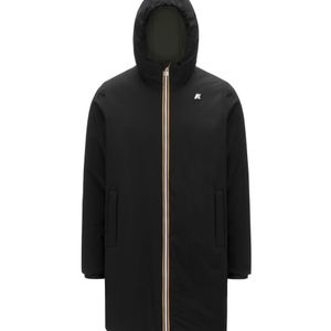 K-Way Black Logo Parka for men