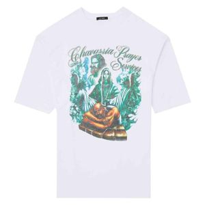 Willy Chavarria White Prayer Services Oversized T-Shirt for men