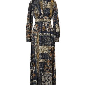 Liu Jo Black Patchwork Printed Maxi Dress