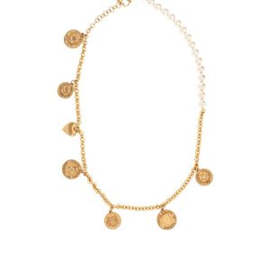 Moschino Metallic Pendants Detailed Necklace