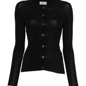 P.A.R.O.S.H. Black Ribbed Cardigan