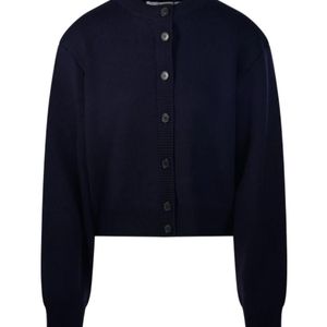 Rohe Blue Statement Shoulder Cardigan