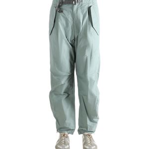 And Wander Green Belted Zip-Cuff Trousers for men
