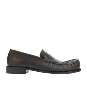Dries Van Noten Black Square Toe Loafers for men