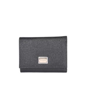 Dolce & Gabbana Grey Logo Plaque Trifold Wallet