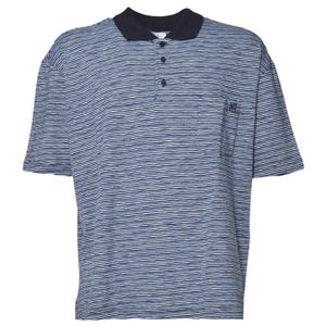 Etro Blue Striped Short Sleeved Polo Shirt for men