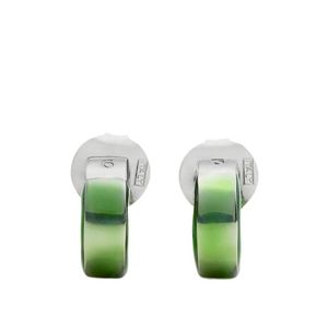 MM6 by Maison Margiela Green Numeric-Engraved Signature Earrings