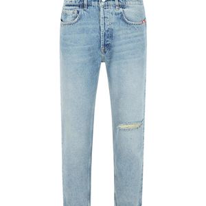 AMISH Blue Distressed Relaxed Fit Jeans for men