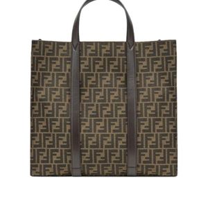 Fendi Metallic Ff Jacquard Tote Bag for men