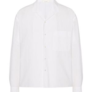 The Row White Classic Collar Patch Pocket Shirt for men
