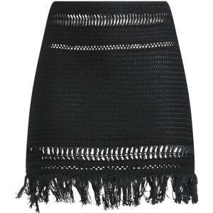 Isabel Marant Black Knitted Straight Skirt