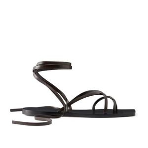 Aeyde White Leather Sandals