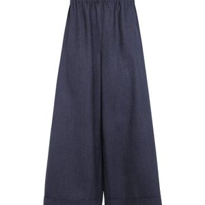 Daniela Gregis Blue Elastic-Waist Casual Trousers