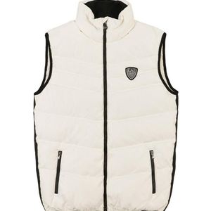 EA7 White Quilted Sleeveless Down Jacket for men