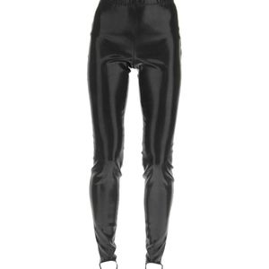 DSquared² Black Faux-Leather Ankle Cuff Leggings