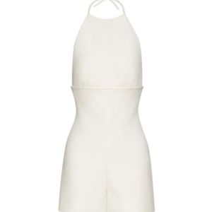 Valentino White Halter-Neck Playsuit