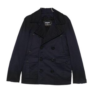 DSquared² Blue Double-Breasted Jacket for men