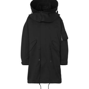 Burberry Black Logo-Print Parka Coat for men