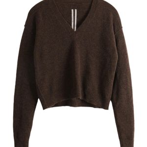 Rick Owens Black Tommy V-Neck Jumper