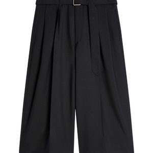 Dries Van Noten Black Belted Shorts for men