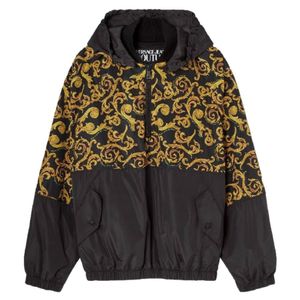 Versace Jeans Black Logo-Print Hoodie for men