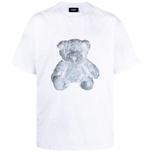 we11done White Negative Teddy Print T-Shirt for men