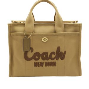COACH Metallic Logo Flocked Zip-Up Tote Bag