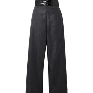 Alaïa Blue Buckle-Detail Trousers