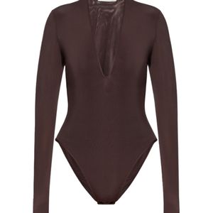Zimmermann Brown Dawning Long Sleeved Bodysuit