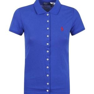 Polo Ralph Lauren Blue Buttoned-Placket Polo Shirt