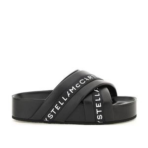 Stella McCartney Black Logo Flip-Flops