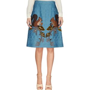 Dolce & Gabbana Blue Minimalist Midi Skirt