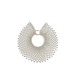 Forte_forte White Geometric Pattern Necklace