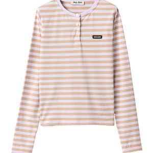 Miu Miu Pink Jersey T-Shirt