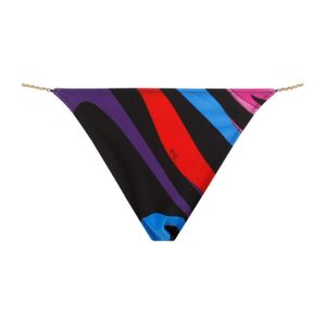 Emilio Pucci Blue Marmo-Print Bikini Bottoms