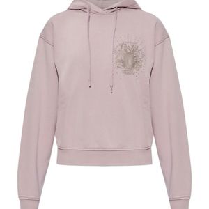 DIESEL Pink Drawstring Graphic-Print Hoodie