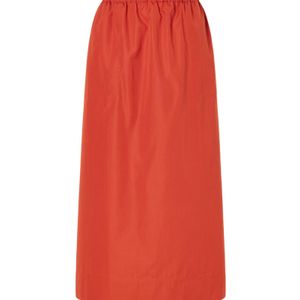 Totême  Red Elastic Waist Midi Skirt