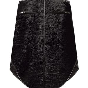 Courreges Black Courrèges Circle Vinyl Midi Skirt