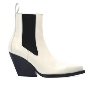 Bottega Veneta White Bv Lean Ankle Boots
