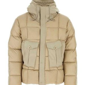 C P Company Natural Drawstring Hooded Padded Coat for men