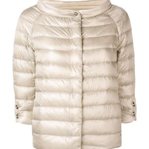 Herno Natural Cropped Sleeved Down Jacket