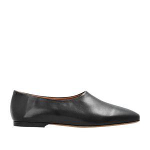 Jil Sander Black Square-Toe Ballet Flats