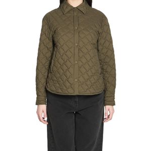 Herno Green Quilted Button-Up Jacket