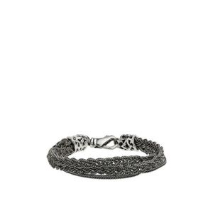 Emanuele Bicocchi White Braided Chain Bracelet for men