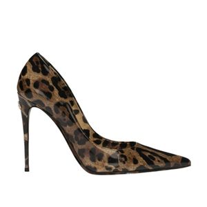 Dolce & Gabbana Metallic Printed Glossy High-Heeled Shoes