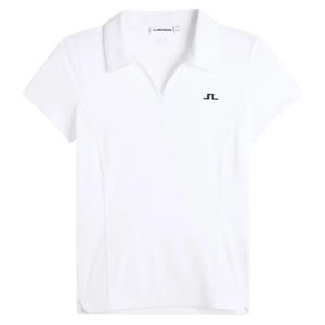 J.Lindeberg White Short-Sleeved Polo Shirt