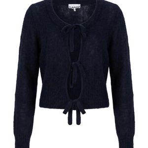 Ganni Blue Solid Color Thick Knitted
