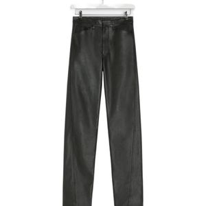 Lemaire Grey Twisted Five-Pocket Leather Trousers