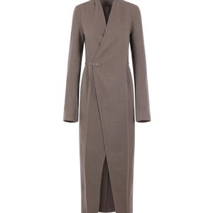 Rick Owens Brown Strapped Coat